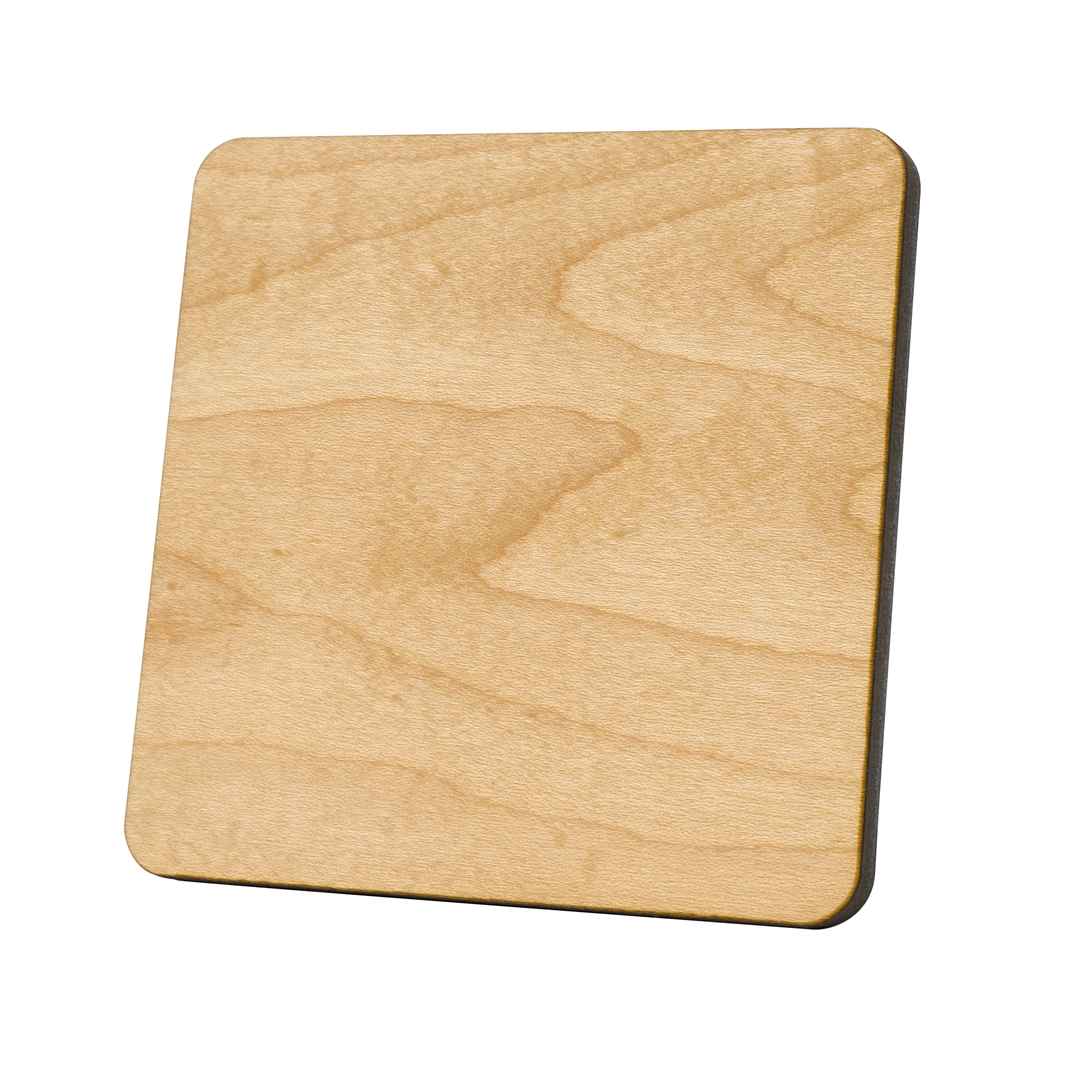 Square Wood Coaster Single